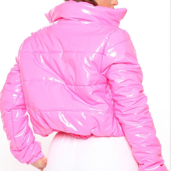 MAY SALE Pink Puffer Jacket,winter jacket, pink jacket, cozy jacket, warm jacket - Picture 3 of 4